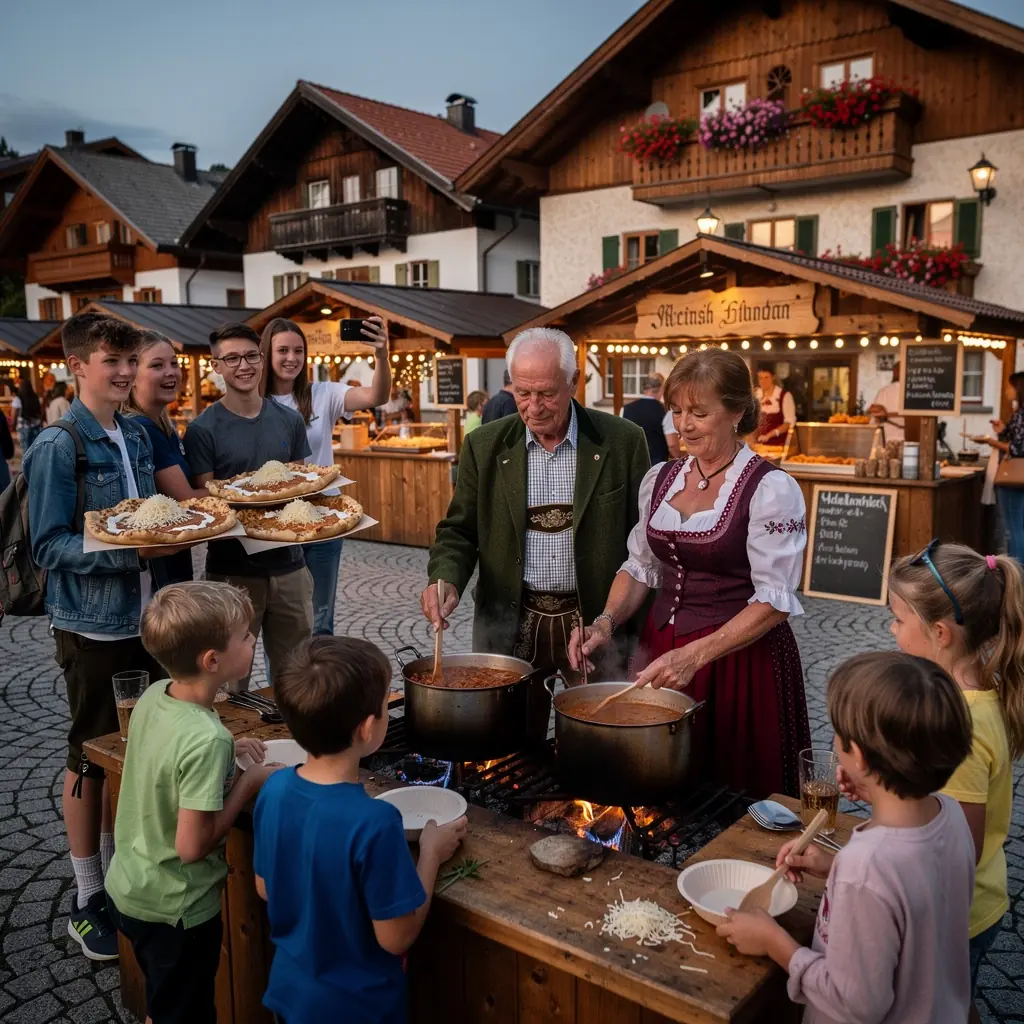 Leckereien aus einem StraГџenstand mit frischen Zutaten und bunten GemГјsesorten.